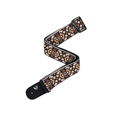 Image of D&#039;Addario Eco Comfort Woven Guitar Strap, Red &amp; Orange
