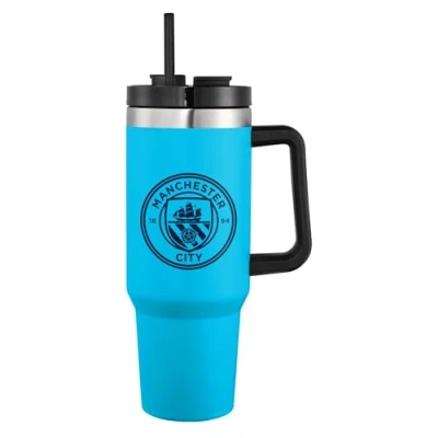 Image of FOCO Officially Licensed Manchester City FC Football 40oz/1.1L Blue Travel Tumbler
