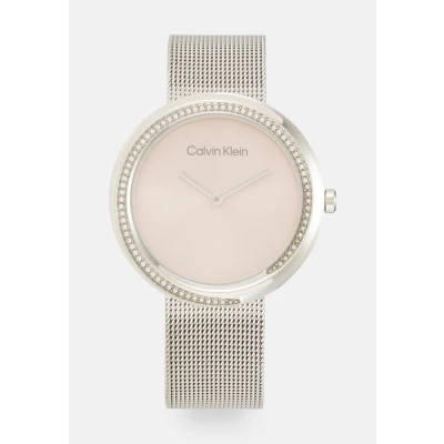 Image of Calvin Klein Analogue Quartz Watch for Women Twist Collection with Silver Stainless Steel Mesh Bracelet 25200149