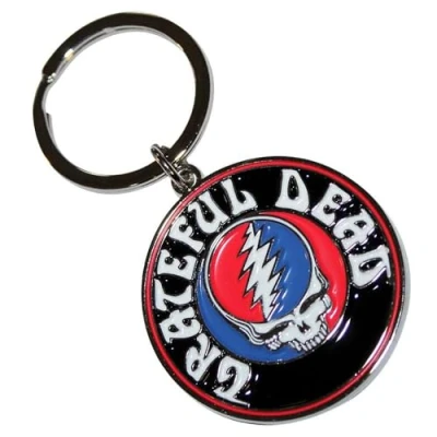 Image of Grateful Dead Steal Your Face Logo Keychain One Size