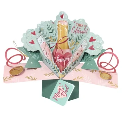 Image of Pop Up Time To Celebrate Mum &amp; Dad Greeting Card Suit Any Occasion POP203C05