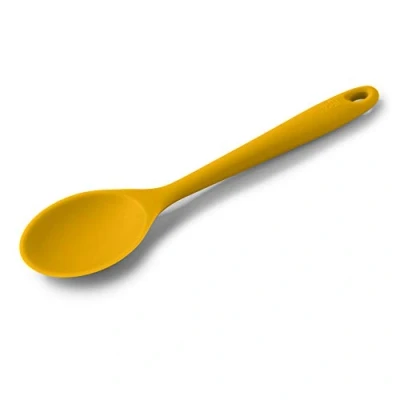 Image of Zeal Silicone Non Stick Kitchen Cooking Spoon, Heat Resistant Perfect for Stirring, Serving, Scooping, Baking and Mixing, 28cm, Mustard.