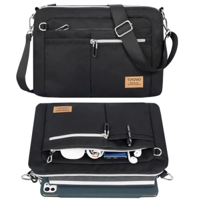 Image of TiMOVO 9 11 Inch Tablet Sleeve Bag for iPad 10th Generation 10.9&quot;, 9th/8th/7th Gen. 10.2&quot;, Air 11/Air 5th/4th 10.9&quot;,Galaxy Tab A9+/A9 Plus 11&quot;, Anti theft Deisgn &amp; Shoulder Strap, Black