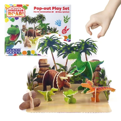 Image of PLAYPRESS The World of Dinosaur Roar! Pop out playset