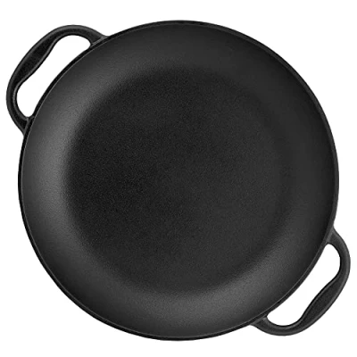 Image of BBQ Toro Traditional Paella Pan for 6 People, Diameter 36 cm, Cast Iron Grill with Handles, Pre Seasoned Grill, Gas Hob, Electric Cooker