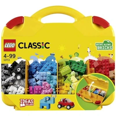 Image of LEGO 10713 Classic Creative Suitcase, Toy Storage Case with Fun Colourful Building Bricks, Gifts for 4 plus Year old Kids, Boys &amp; Girls