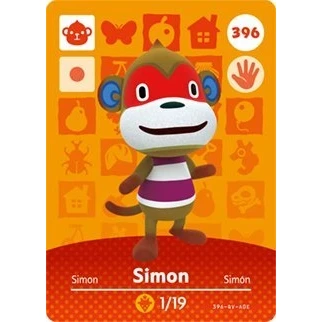 Image of Simon Nintendo Animal Crossing Happy Home Designer Series 4 Amiibo Card 396