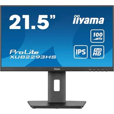 Image of iiyama Monitor Desktop XUB2293HS B6 21.5&quot;, Full HD LED, IPS, 1920 x 1080/100Hz,1H1DP, HAS, Black