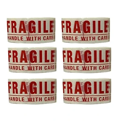 Image of KAV Strong Adhesive Fragile Packaging Tape 48MM x 66M Rolls for Secure Box Sealing, Heavy Duty Parcel with Improved Formula, UV and Moisture Resistant, FSC Certified