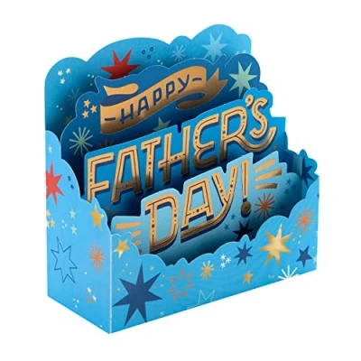 Image of Hallmark Large 3D Fathers Day Card for Dad Paper Wonder Bright Stars Design (25572763)