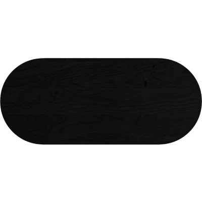 Image of vidaXL oval wooden tabletop dark brown oak 140x60x4 cm versatile use for coffee/side/bar tables living room/office/lounge