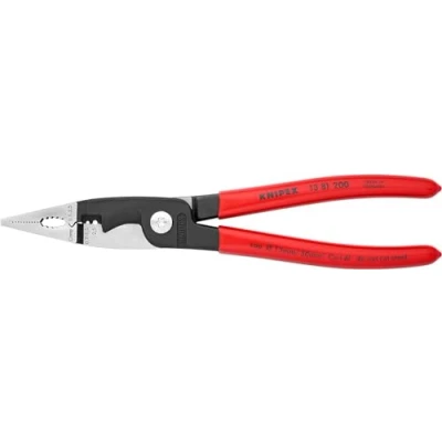 Image of Knipex Pliers for Electrical Installation black atramentized, plastic coated 200 mm 13 81