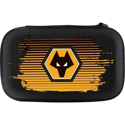 Image of FOCO Officially Licensed Wolverhampton Wanderers Football Club Wolves FC Dart Case Storage Wallet, Stripe, Black (W488)