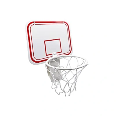 Image of Linkin Sport Office Basketball Hoop Clip for Trash Can Game Small Board Waste Basket in Restroom Bed Room Bathroom and (White, 6.3&quot; x 7.9&quot;)