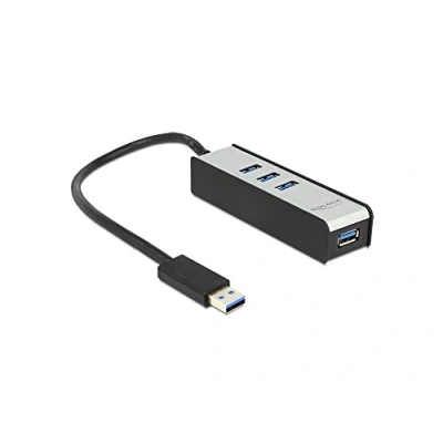 Image of DeLock USB 3.0 Hub 4 Port extern Aluline