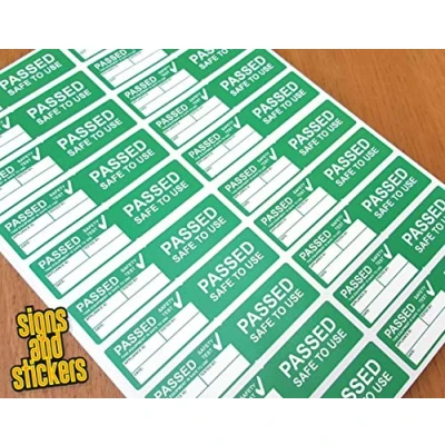 Image of 500 Pat Test Cable Labels Stickers Passed