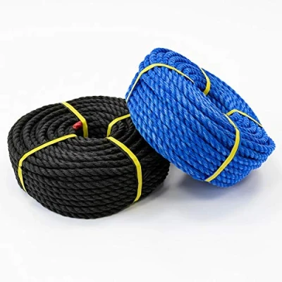Image of TITAN Poly Rope Ultra Heavy Duty Polypropylene Outdoor Increased Strength Cord 4mm, 6mm, 8mm, 10mm, 12mm, 14mm, 16mm, 18mm, 20mm, 25mm Premium Grade (4mm Blue 25m Coil)