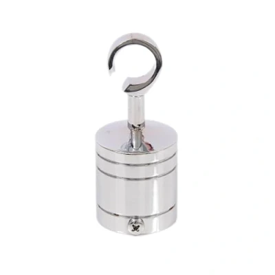 Image of EVERLASTO Polished Chrome END Hook for Decking Rope Fittings (Various Sizes) (24MM Hook)