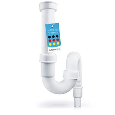 Image of Bächlein Flexible Tubular Siphon for Kitchen Sink Odour Trap Without Appliance Connection The