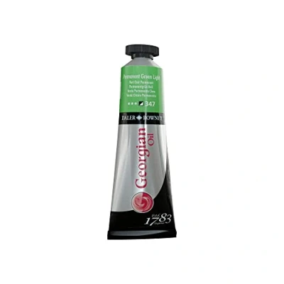 Image of Daler Rowney Georgian Oil Paint, Aluminium Tube, 1.28oz 38 ml, Permanent Green Light