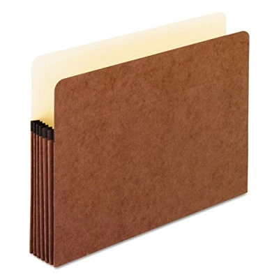Image of Pendaflex Expanding File Pockets, Letter Size, 5.25&quot; Expansion, Reinforced with Dupont™ Tyvek® Material, Redrope, 10 Per Box (1534G OX)
