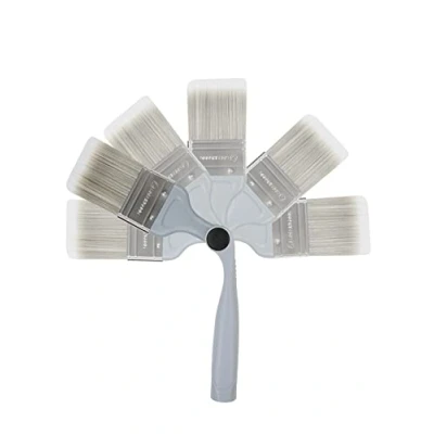 Image of ROLLINGDOG 2.5&quot; Paint Brush With Adjustable Long Handle For Stairwell Wall, Ceiling, Cutting In Painting