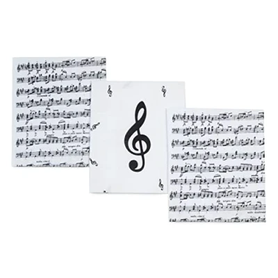 Image of ETEX Women&#039;s Music Print Handkerchiefs (Pack of 3 in a gift box) L59A