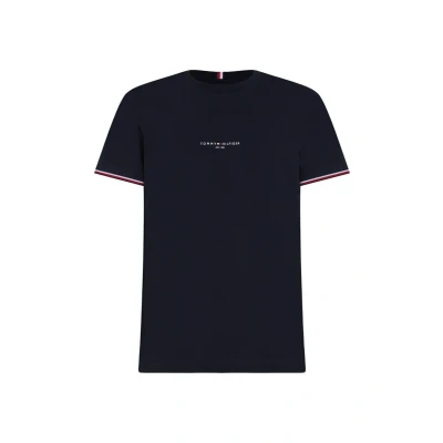 Image of Tommy Hilfiger LOGO Tipped Print Tshirt, Men&#039;s, Size: XS, Desert sky