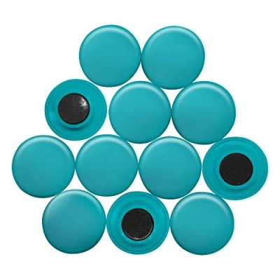 Image of Large Green Planning Office Magnets for Fridge, Whiteboard, Noticeboard, Filing Cabinet 40mm dia x 8mm high Pack of 120