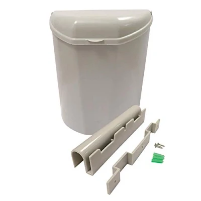 Image of Streetwize LW628 Carabin 6 L Plastic Caravan Bin with Hinge Lid Easy Mount Garbage Can for RV, Caravanning, Motorhomes, Campers Travel Trailer Waste Management
