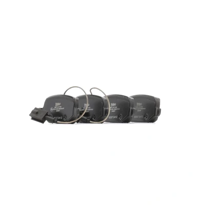 Image of 77365858 Brake pad set VALEO 302140 FIRST Rear Axle incl. wear warning contact with anti squeak plate FIAT: 500 Hatchback, ALFA ROMEO: MiTo