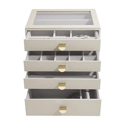 Image of Stackers Oatmeal Classic Jewellery Box Set of 4 (with drawers)