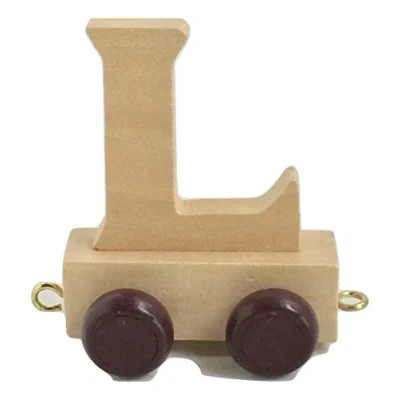 Image of Childrens Personalised Wooden Alphabet Letter Train A Z Name Set All Letters Available (Letter L)