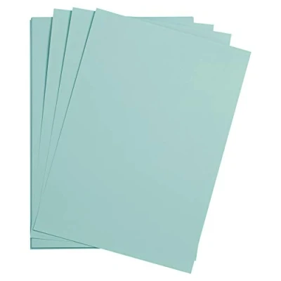 Image of Clairefontaine Ref 975269C Maya Smooth Coloured Drawing Card (Pack of 25 Sheets) 185gsm A4 (29.7 x 21cm) Turquoise Colour Deep Dyed, Acid Free, pH Neutral