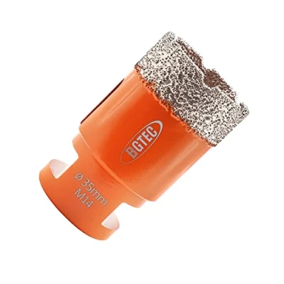 Image of BGTEC Diamond Drill Bit Tile Hole Saw 35mm with M14 Thread for Porcelain Ceramic Granite Marble Masonry Stone Vacuum Brazed 60mm Length