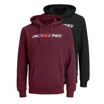 Image of Jack &amp; Jones Male Hoodie, Pack of 2, XXXL