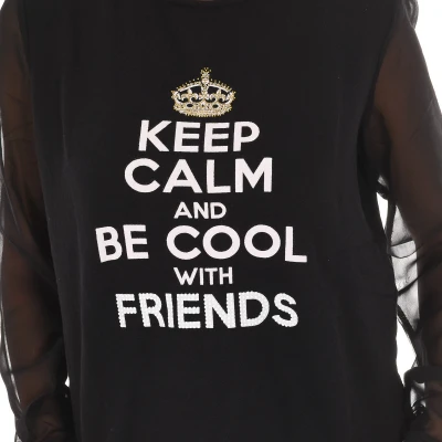 Image of Met Womens Sweatshirt Badly Black Cotton Size Small
