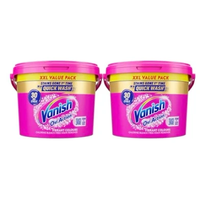 Image of Vanish Gold Oxi Action Laundry Booster &amp; Stain Remover Powder for Colours 2.4 Kg (Pack of 2)
