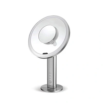 Image of EKO iMira Ultra Clear Sensor Mirror Advanced Smart Bathroom and Bedroom Light up with 1x 5x Magnification, Stainless Steel, 20cm
