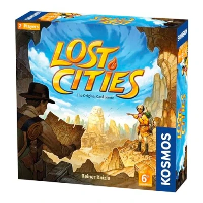 Image of Thames &amp; Kosmos Lost Cities: The Original Card Game with 6th Expedition, Strategic Game, Family Games For Night, Adults and Kids, 2 Players, Age 10+