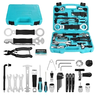 Image of DURATECH 41 Piece Professional Bicycle Repair Set, Kit with Tool Box, Bike Kit, Home Multi Purpose Suitable for Repair, Routine DIY