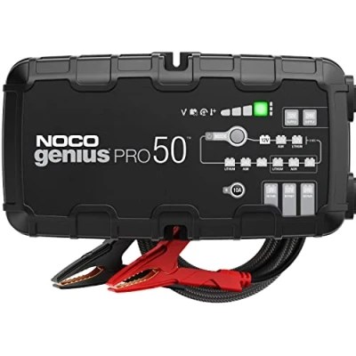 Image of NOCO GENIUSPRO50, 50A Professional Car Battery Charger, 6V, 12V and 24V Smart Charger &amp; Maintainer, Power Supply Desulfator for AGM, Leisure, Lithium, Gel, Boat, Van Caravan