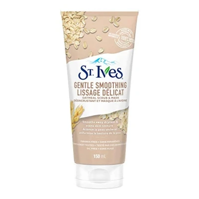 Image of St. Ives Oatmeal Scrub + Mask 100% Natural Exfoliants Hypoallergenic and Paraben Free