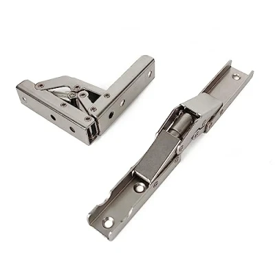 Image of YIDELAI 90 Degree Folding Hinge Stainless Steel Elastic Wall Mounted Shelf Bracket Cabinet Door Accessories(1 Pair)