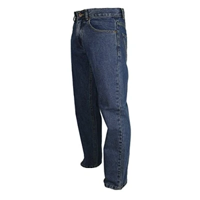 Image of Raphael Valencino Mens Comfortable Basic Stonewash Blue/Indigo Jeans Plain Waist: 40&quot;, Leg: 27&quot;