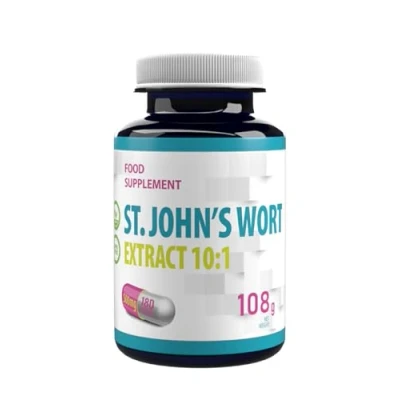 Image of St Johns Wort 5,000mg Equivalent (500mg of 10:1 Extract) 180 Vegan Capsules, 3rd Party Lab Tested, Maximum Strength Supplement