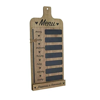 Image of Deco Desire Chalkboard with Weekly Menu Blackboard Kitchen Notice Chalk Board Shopping List
