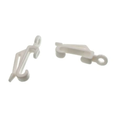 Image of CURTAIN RAIL TRACK GLIDE GLIDER HOOKS TO FIT DRAPE SILVER WHITE (pack of 30)