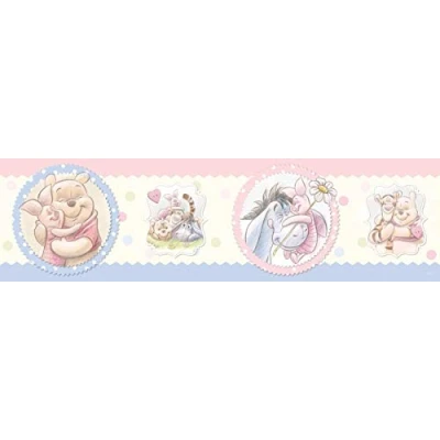 Image of Winnie The Pooh and his Friends, self Adhesive Border in Room for a boy, Girls, Children&#039;s Room, 5 m x 14 cm, WBD 8066