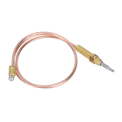 Image of TOPINCN Thermocouple M8 Thread Heating Gas Burner Replacement Probe 600Mm for Fireplace BBQ Grill Accessories